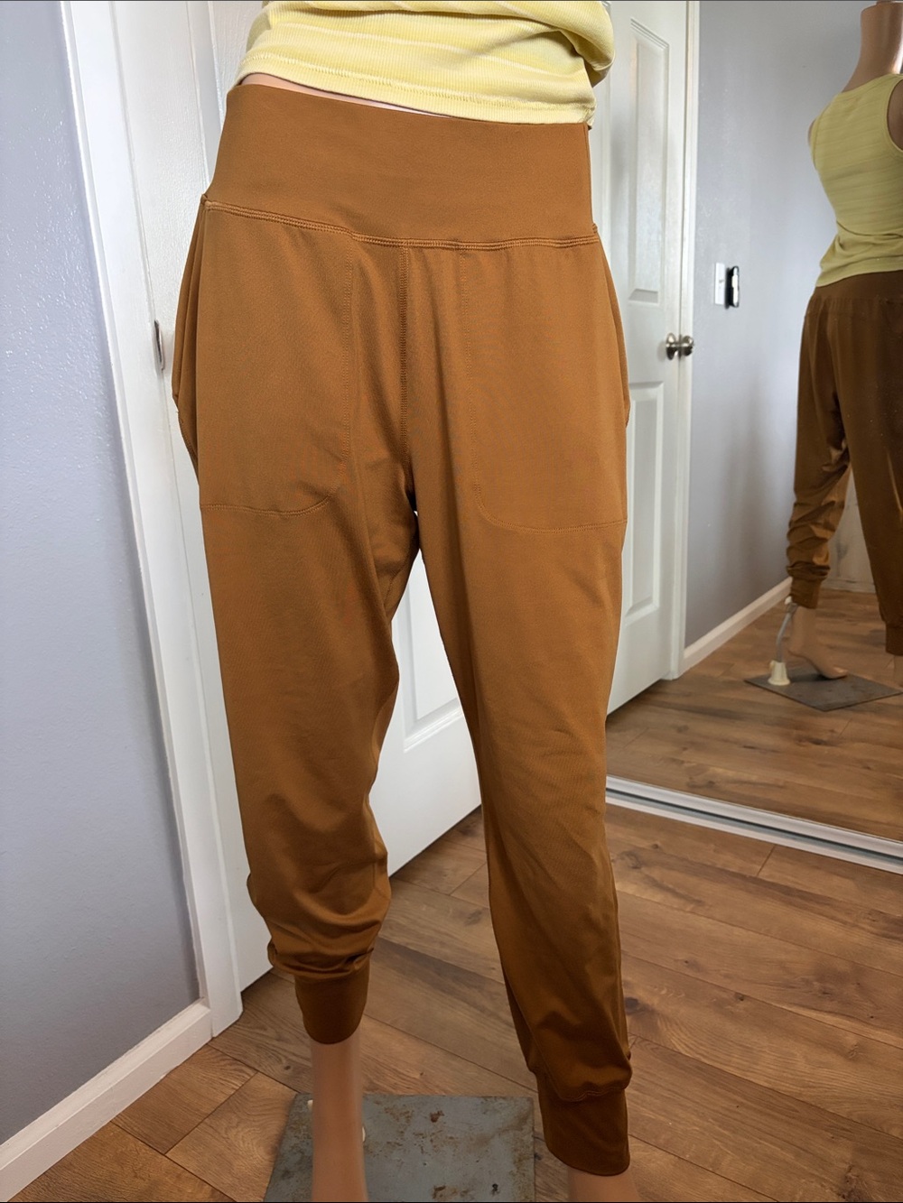 all in motion Rust Brown High-Rise Harem Joggers